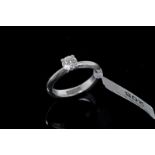 Single stone diamond ring, round brilliant cut diamond weighing an estimated 0.50ct, mounted in 18ct