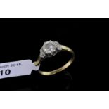 Single stone diamond ring, central round brilliant cut diamond weighing an estimated 0.70ct, with