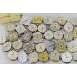 A large quantity of watch movements including vintage and modern, jewelled mechanical and quartz (