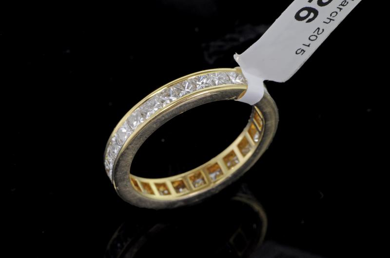 Diamond full eternity ring, princess cut diamonds weighing an estimated total of 2.20cts, channel