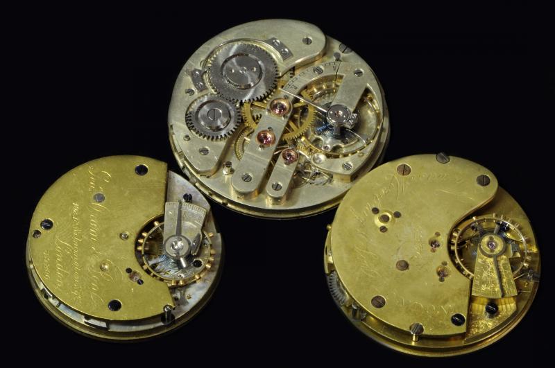 *Three pocket watch verge movements, including Thomas Mowbray and Sons London, Louis Grisel and - Image 2 of 2