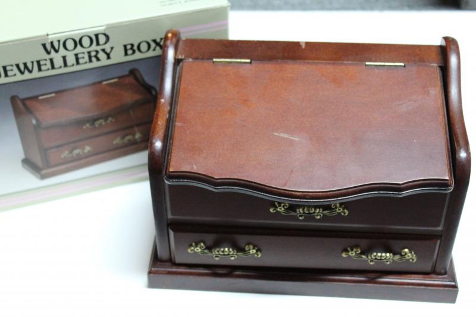 Wooden jewellery box, new in box