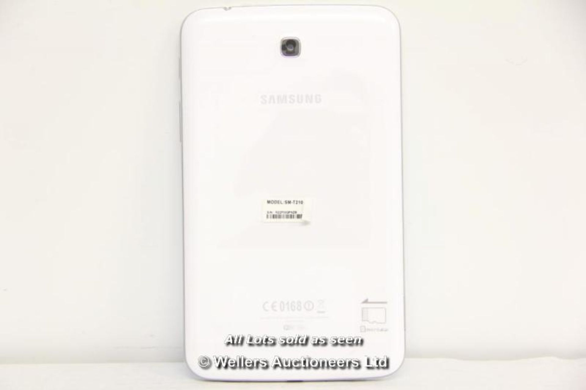 *"SAMSUNG GALAXY TAB 3 WHITE 7" 8GB / POWERS ON WITH ANDROID / WITH BATTERY / WITHOUT CHARGER / WITH - Image 2 of 3