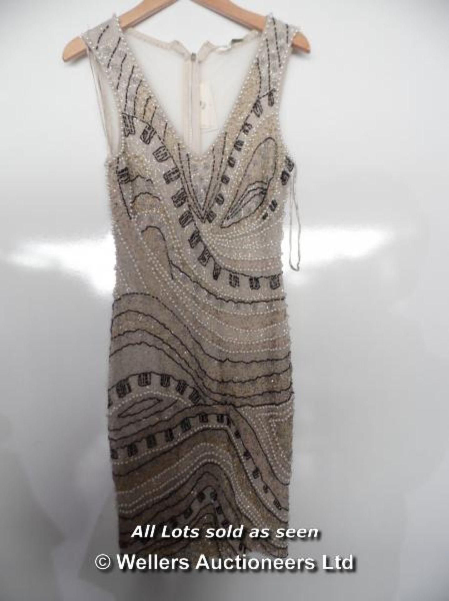 *MISS SELFRIDGE BEADED DRESS SIZE 6 / GRADE: UNCLAIMED PROPERTY / LADIES NEW (DC2)[GN090315-114}