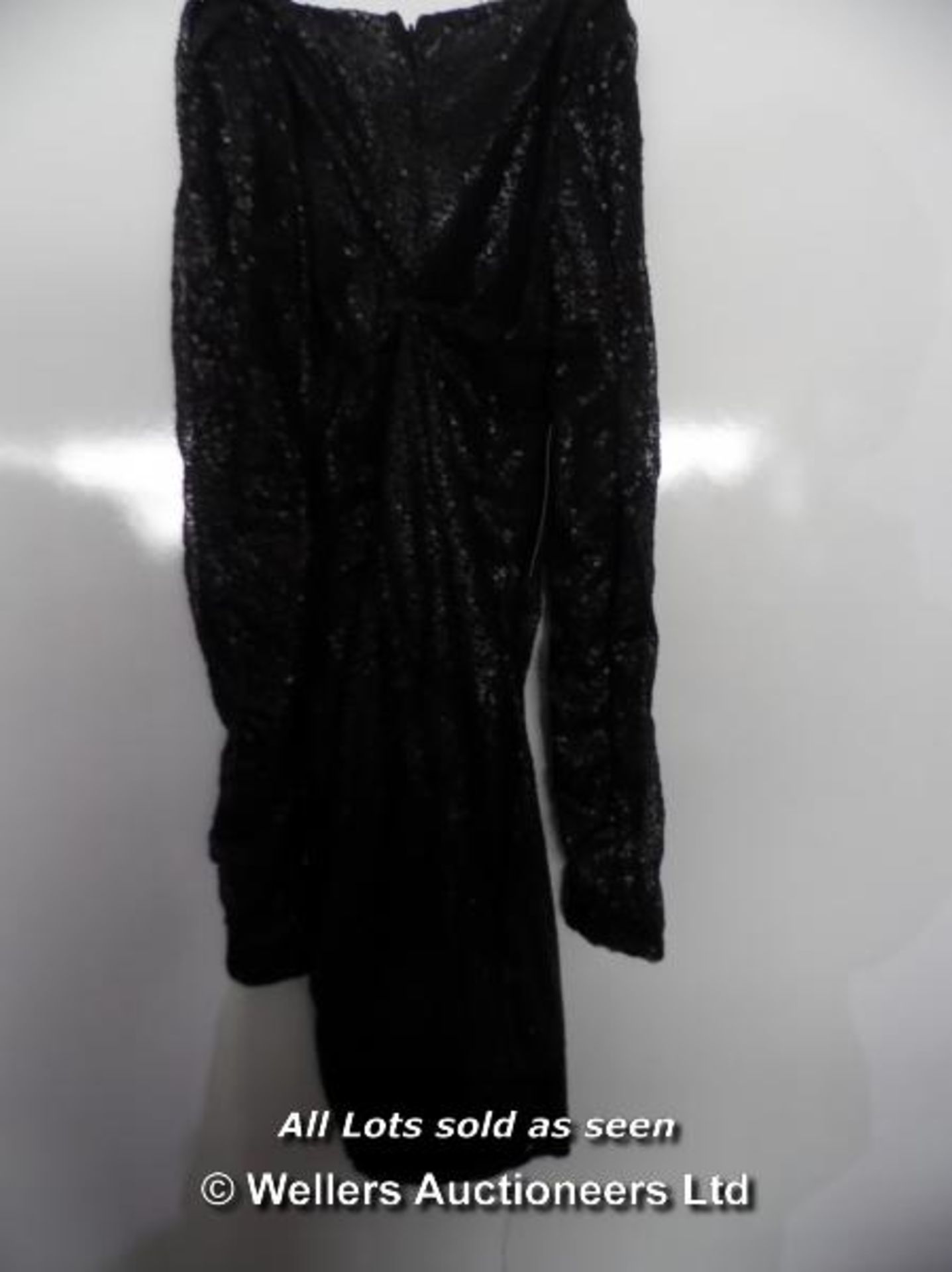 *AX PARIS FRONT WRAP SEQUIN DRESS SIZE 8 / GRADE: UNCLAIMED PROPERTY / LADIES NEW (DC2)[GN090315-