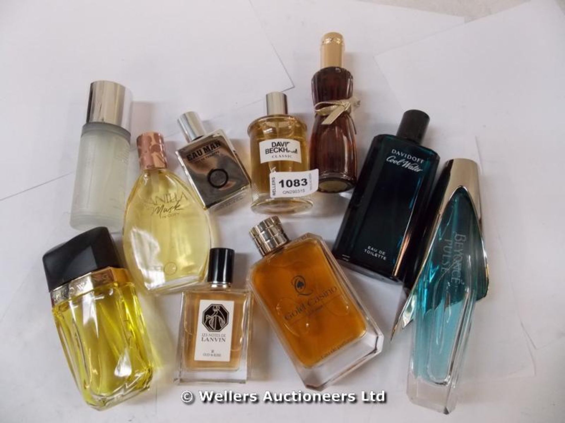 *X10 MIXED PART USED LOOSE PERFUMES INC DAVIDOFF COOL WATER EDT 125ML/LES NOTES DE LANVIN OUD & ROSE