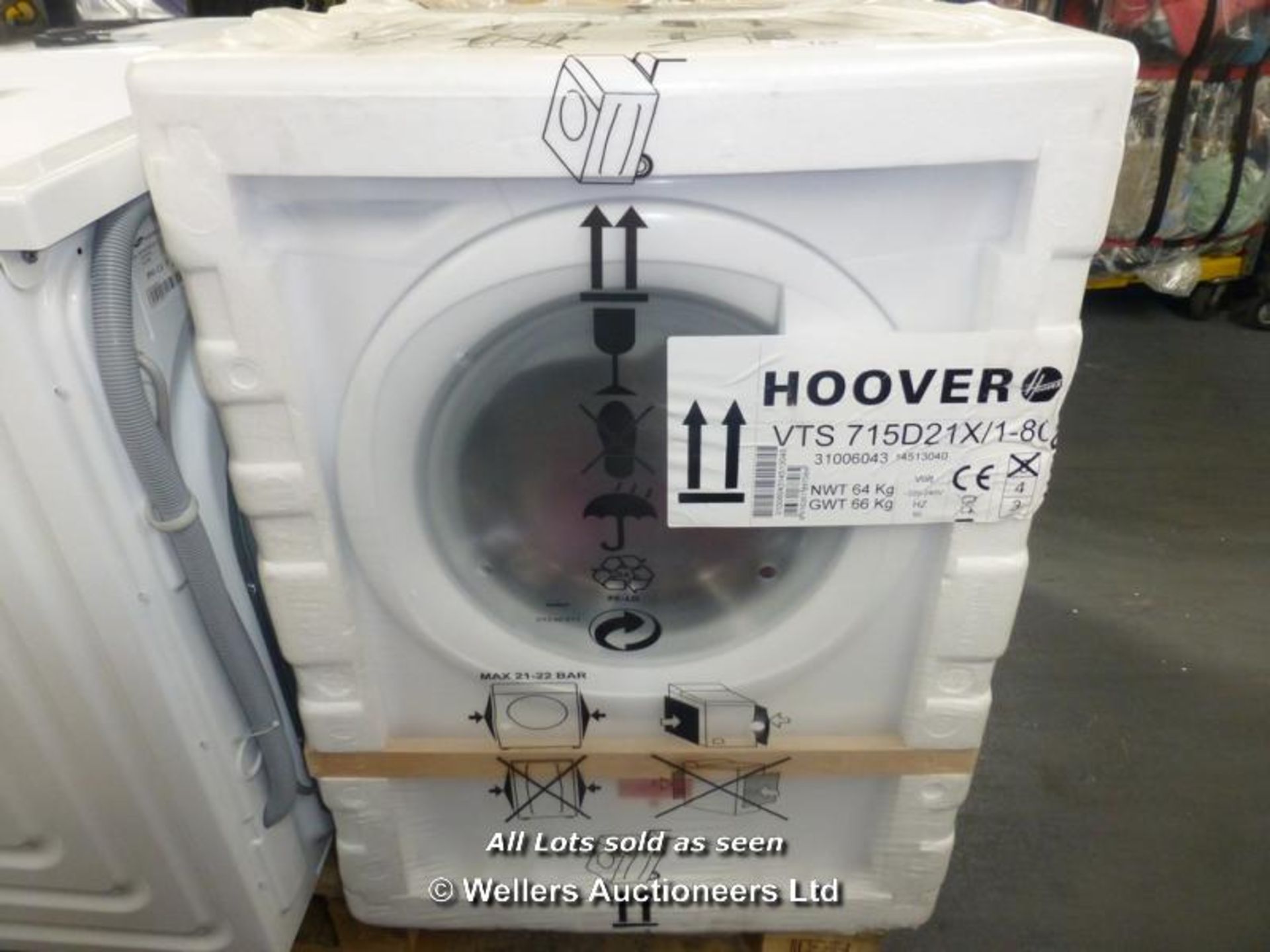 *HOOVER VTS715D21X 7KG WASHING MACHINE - A+ ENERGY RATING OROGINAL RRP £299.99 / GRADE: RETAIL