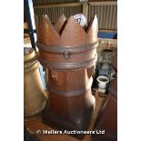 A GLAZED CROWN TOP CHIMNEY POT, 770 HIGH