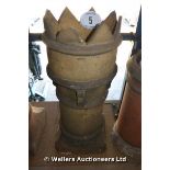 A BUFF CROWN TOP CHIMNEY POT, 820 HIGH