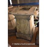 A BUFF OBLONG FORM CHIMNEY POT, 590 HIGH