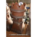 A GLAZED CROWN TOP CHIMNEY POT, 770 HIGH