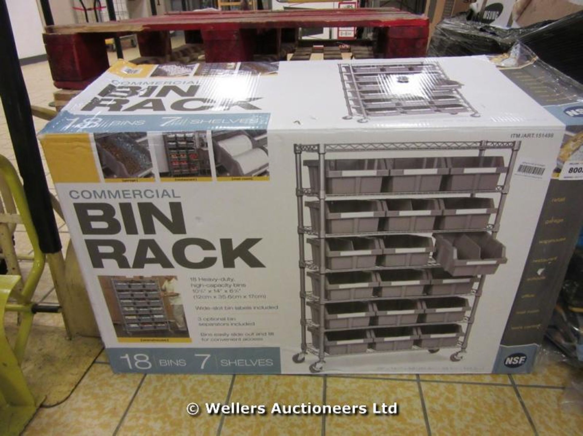 *SEVILLE COMMERCIAL BIN RACK / GRADE: RETAIL RETURN / BOXED (DC4)[BL190415-8002}