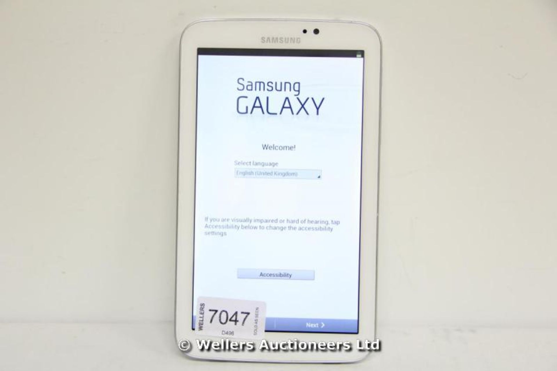 *"SAMSUNG TAB 3 7" TABLET / 1.2GHZ DUAL CORE PROCESSOR / RAM 1GB / 8GB HDD / ANDROID O/S / WITH