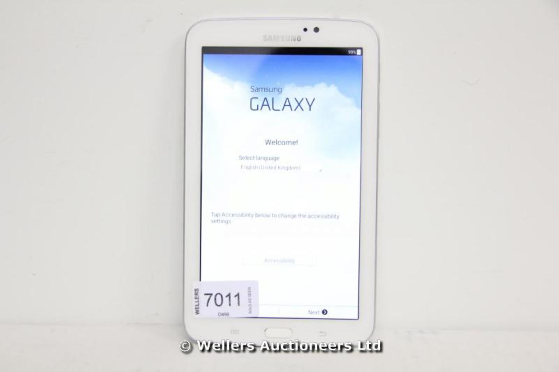 *"SAMSUNG TAB 3 7" TABLET / 1.2GHZ DUAL CORE PROCESSOR / RAM 1GB / 8GB HDD / ANDROID O/S / WITH