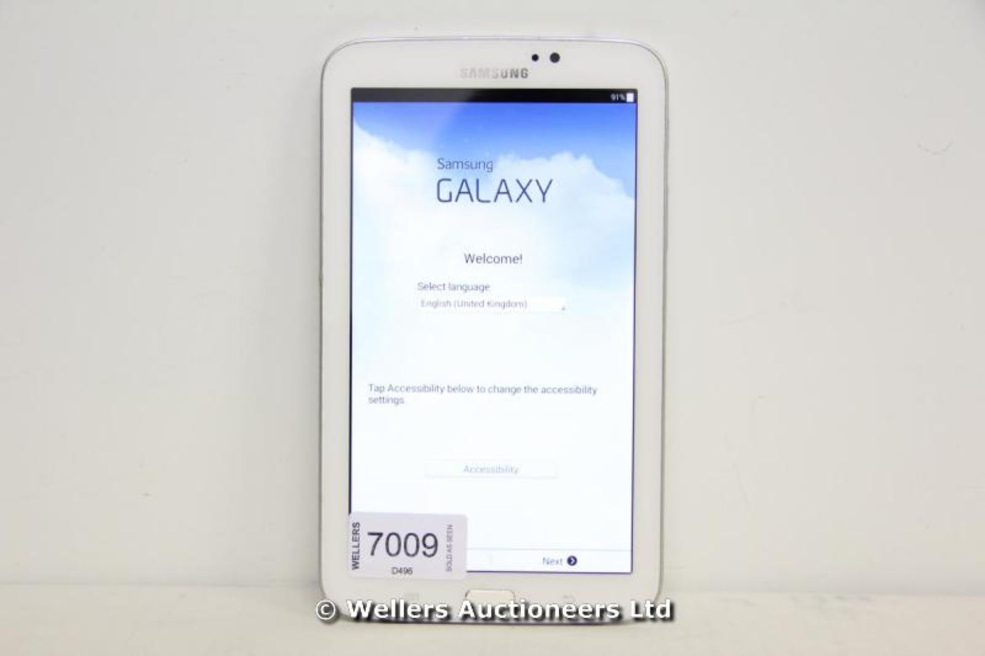 *"SAMSUNG TAB 3 7" TABLET / 1.2GHZ DUAL CORE PROCESSOR / RAM 1GB / 8GB HDD / ANDROID O/S / WITH