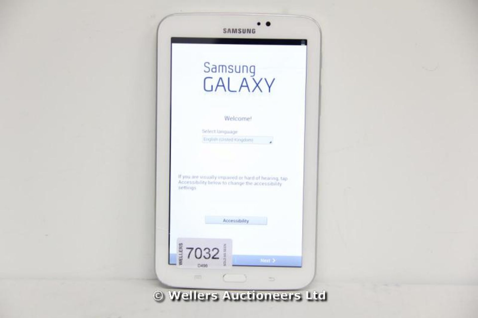 *"SAMSUNG TAB 3 7" TABLET / 1.2GHZ DUAL CORE PROCESSOR / RAM 1GB / 8GB HDD / ANDROID O/S / WITH