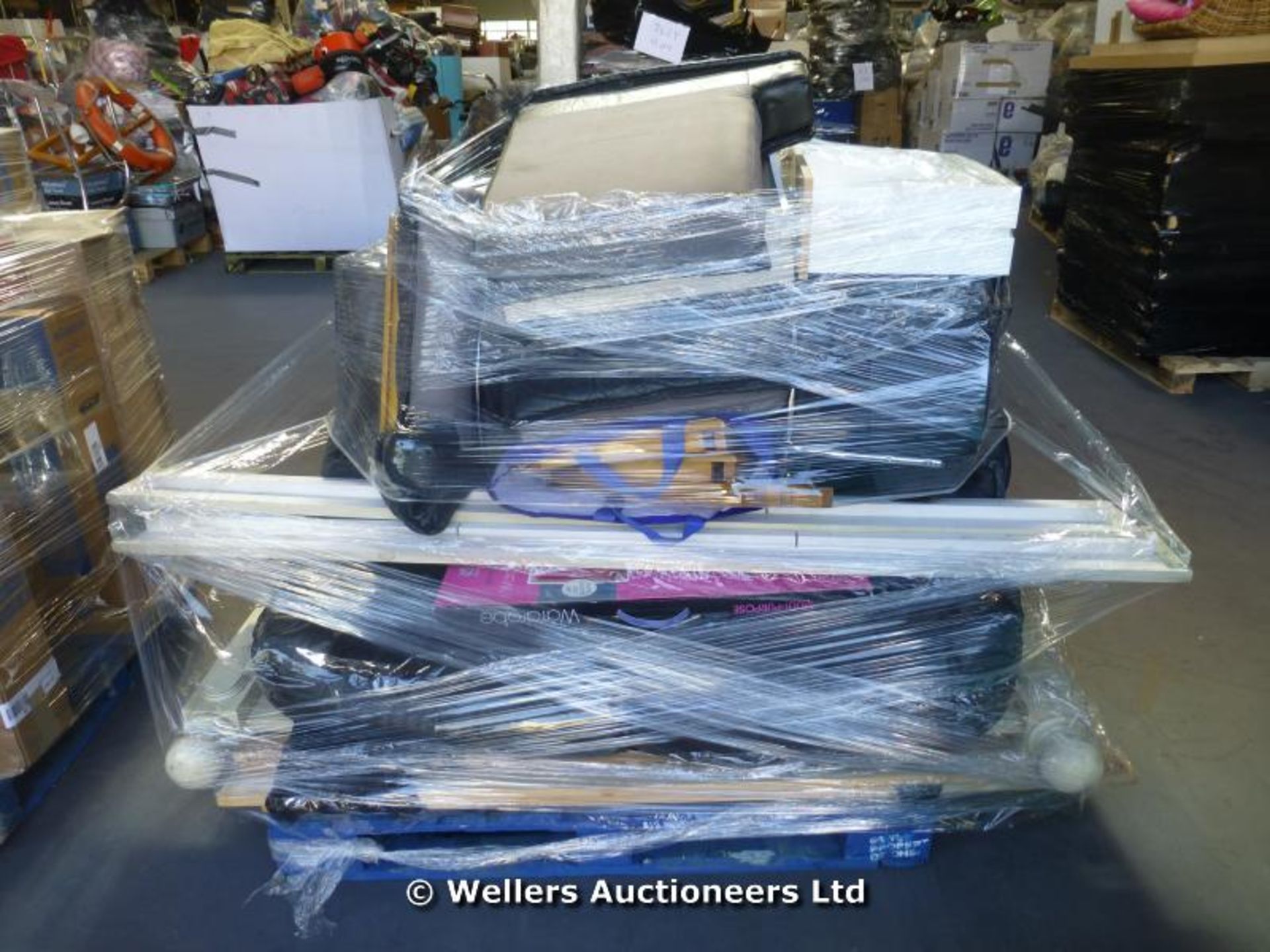 *CONTENTS OF A SELF STORAGE CONTAINER TO BE SOLD OVER 4 X MIXED PALLETS INC, 2 X 2 SEATER LEATHER