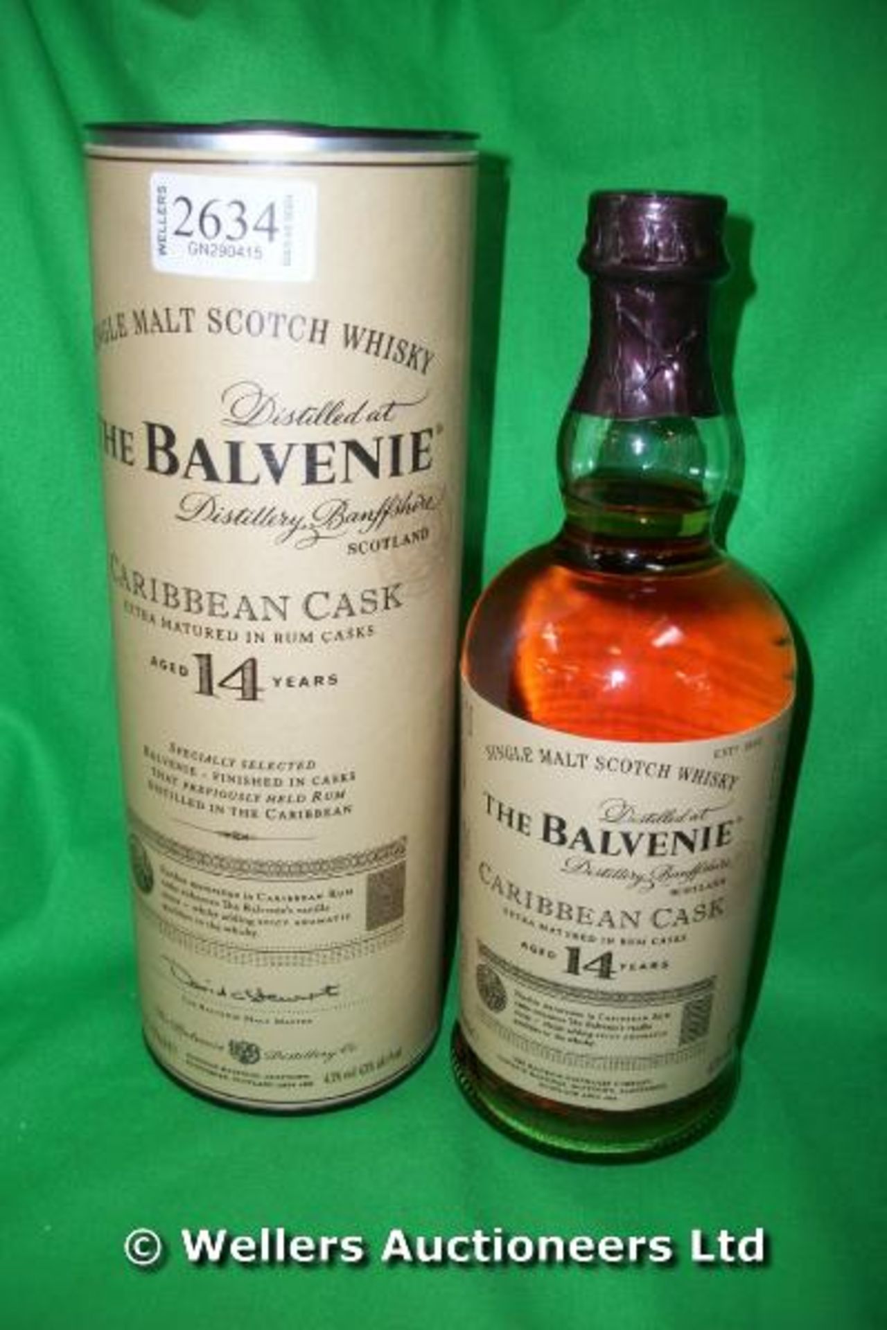 *THE BALVENIE CARIBBEAN CASK EXTRA MATURED IN RUM CASKS AGED 14 YEARS WHISKY 70CL / BOXED (DC1)[