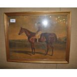 A framed and glazed original print of Plenipotentiary, the winner of the Epsom Derby in 1834,