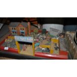 1950s period Fir tree farm toy buildings and accessories