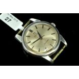 *Omega stainless steel Seamaster wristwatch, round silver coloured dial with baton hour markers,