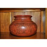 A lacquered decorative bowl possibly of Persian origin