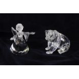 A Swarovski figure of an Angel (1995) and a Grizzly bear (2000), both in their original boxes with