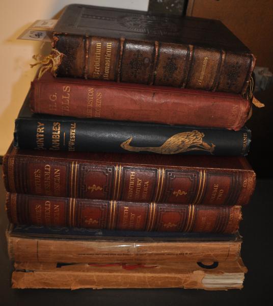 Seven books including Country Rambles by T P Westell, Virtue's Household Physician, Cabinet of