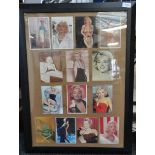 Framed set of Marilyn Monroe postcards/photos