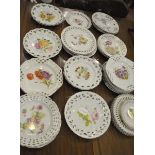 A collection of approx 35 Victorian and later Ribbon plates