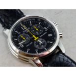 Gentlemen's Tissot T-Sport PRC 200 chronograph wristwatch, round black dial with  chronograph