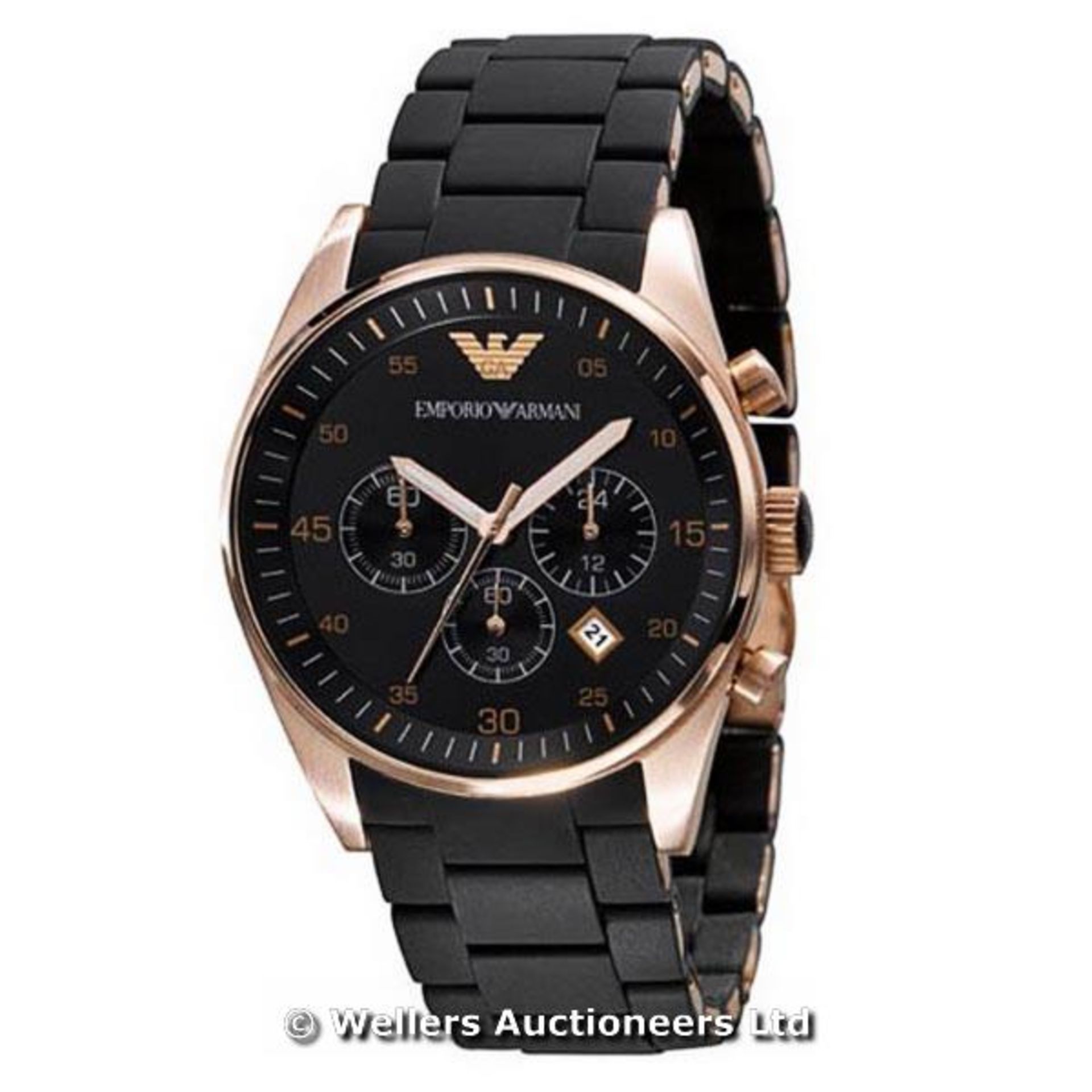 EMPORIO ARMANI AR5905 MENS CHRONOGRAPH WATCH TAZIO WATCH (THIS LOT DOES NOT ATTRACT VAT ON THE