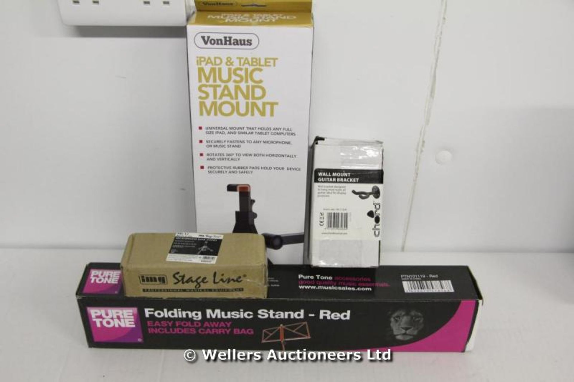 *APPROX 10 STANDS AND BRACKETS INCLUDING MUSIC STANDS/ MICROPHONE STAND / IPAD AND TABLET MUSIC - Image 2 of 5