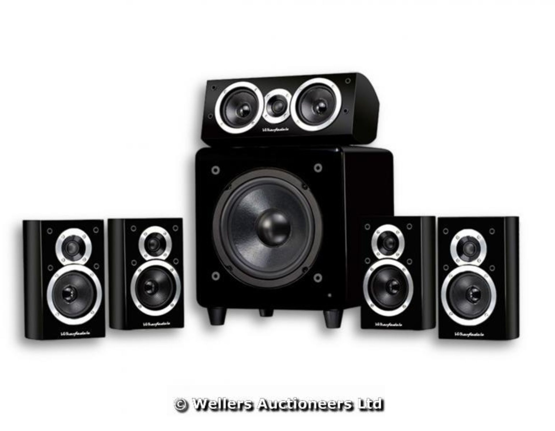 *WHARFDALE DX1 80 WATT 5.1 AV SPEAKER PACKAGE / WITH POWER CORD / WITH MANUAL / BRANDED BOX (