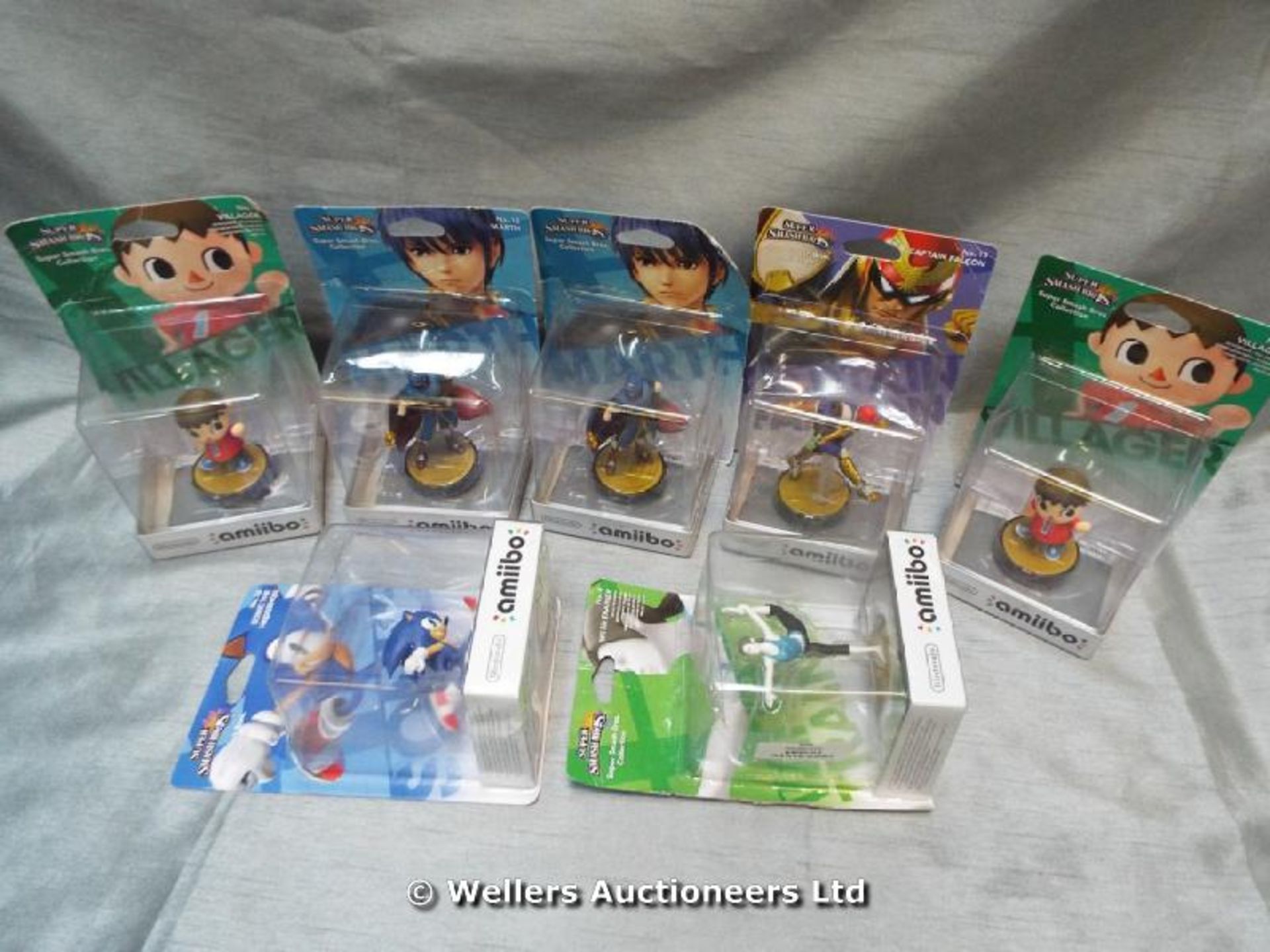 *X7 WII U AMIIBO FIGURES INC SONIC AND MARTH / GRADE: UNCLAIMED PROPERTY / BOXED (DC2)[MK070515-