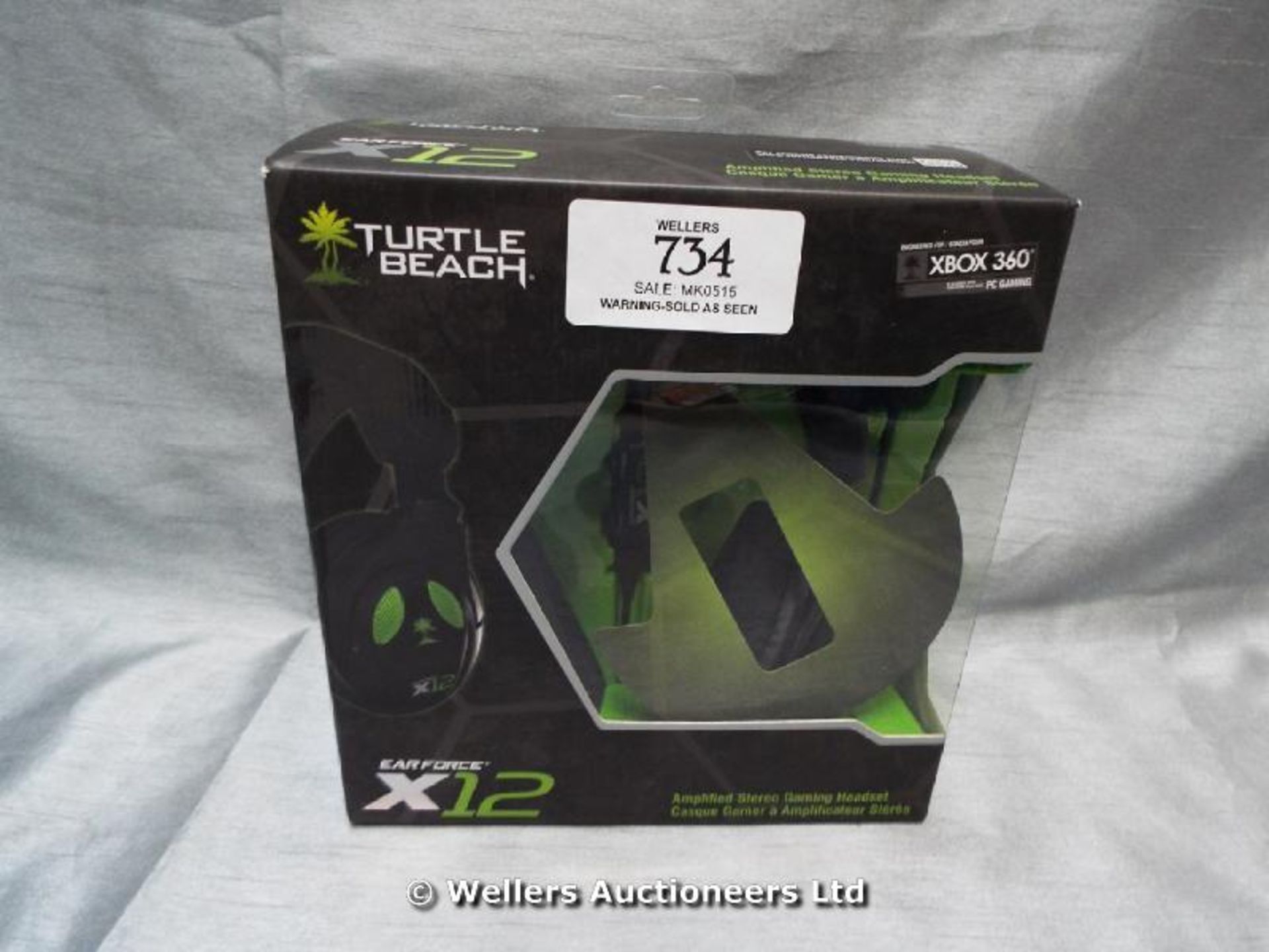 *TURTLE BEACH X12 HEADSET FOR XBOX 360 / GRADE: UNCLAIMED PROPERTY / BOXED (DC2)[MK070515-1734}