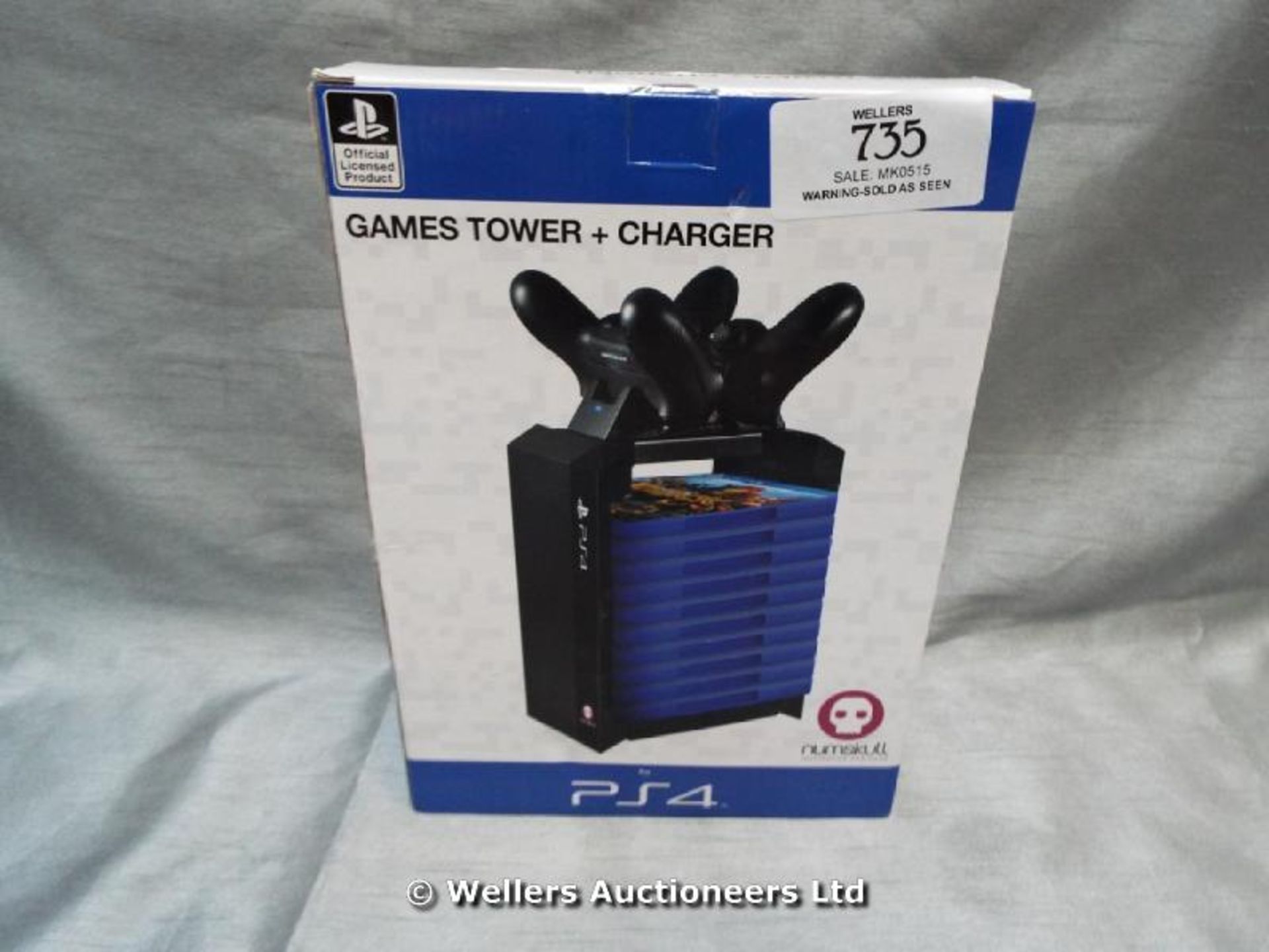 *NUMSKULL PS4 GAMES TOWER AND CHARGER / GRADE: UNCLAIMED PROPERTY / BOXED (DC2)[MK070515-1735}