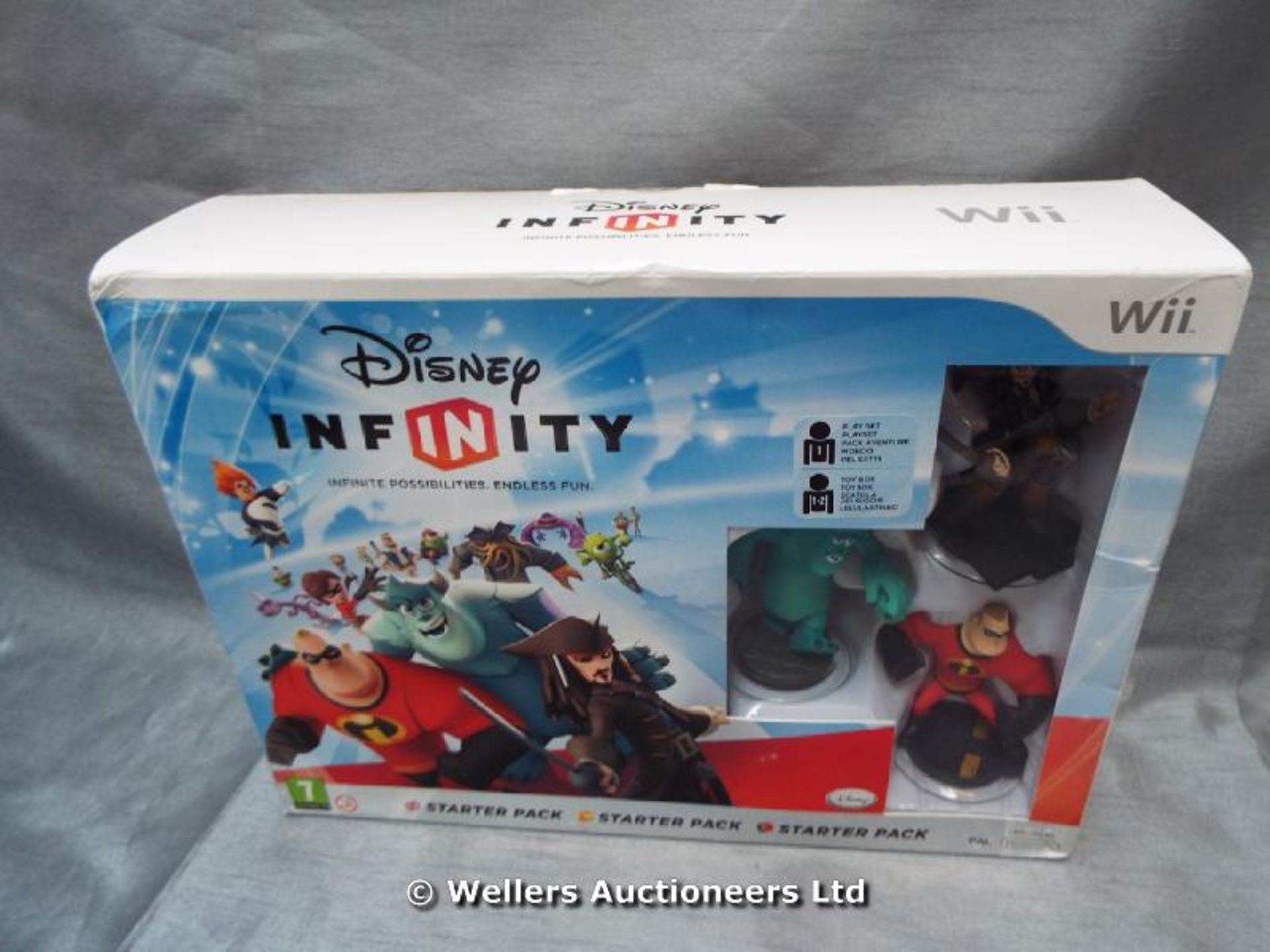 *DISNEY INFINITY STARTER PACK FOR WII / GRADE: UNCLAIMED PROPERTY / BOXED (DC2)[MK070515-1754}