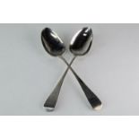 A pair of George III Old English Pattern table spoons, London 1808, 107g