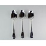 A set of three Old English Pattern tablespoons by Richard Crossley, London 1788, 175g