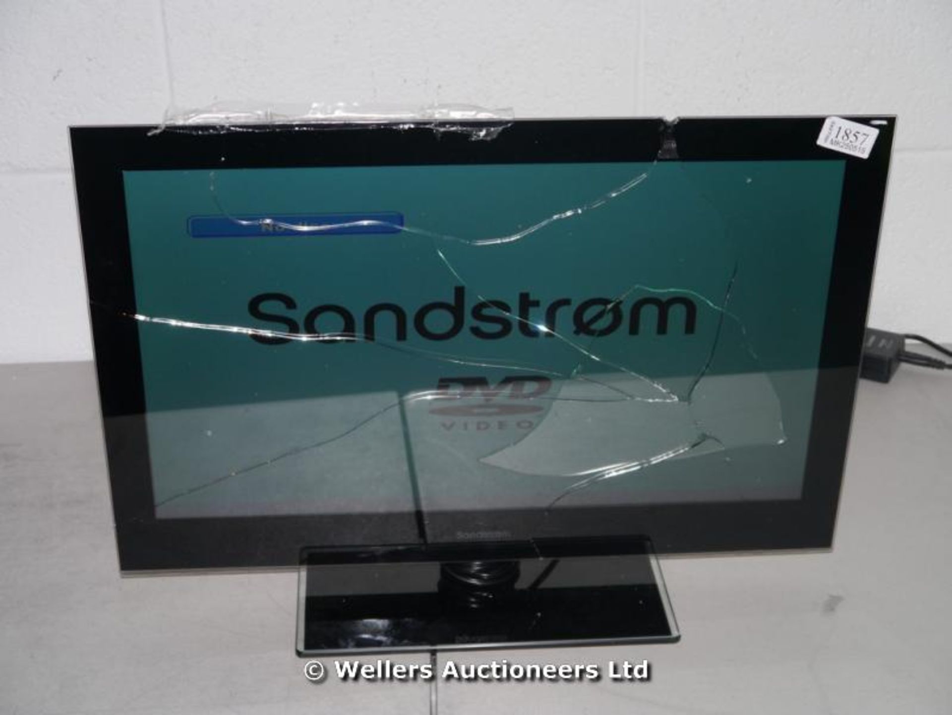 *"SANDSTROM S22FED12 22" LED HD TV WITH BUILT IN DVD PLAYER / POWER / PICTURE / NO REMOTE /