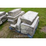 *A PALLET OF MIXED SIZED CHATEAU STONE STEPS, APPROX 6000 LONG