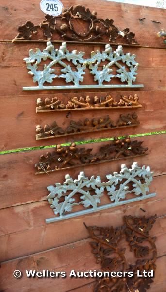 *A SELECTION OF NINE VICTORIAN OR LATER CAST IRON FOUNDRY MOULDS