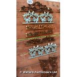 *A SELECTION OF NINE VICTORIAN OR LATER CAST IRON FOUNDRY MOULDS