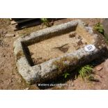 *A CORNISH GRANITE TROUGH, 900 X 500 X 200