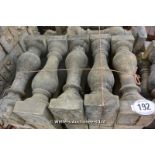 *A PALLET OF APPROX TWENTY ONE RECONSTITUTED STONE BALUSTRADES, 690 HIGH