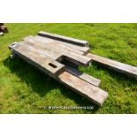 *A SELECTION OF TEN OAK BEAMS, THE LONGEST 3200