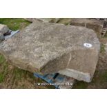 *A LARGE FEATURE STONE OF OBLONG FORM, 1500 X 1100 X 450
