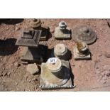 *ASSORTED RECONSTITUTED STONE STATUE BASES