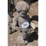 *A RECONSTITUTED STONE FOUNTAIN STATUE OF A BOY, 850 HIGH